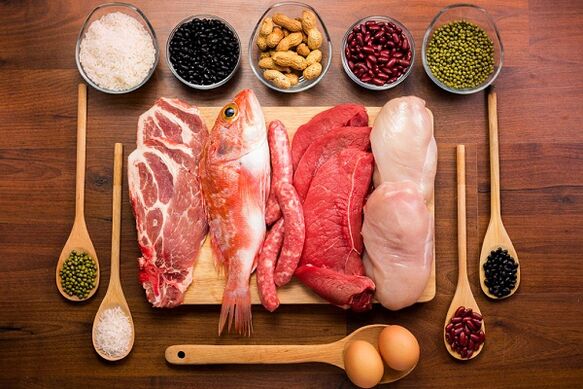 Meat and fish products are indicated for prostatitis.