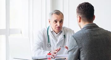 a man on an appointment with a specialist