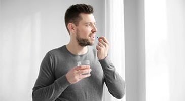 the man is taking drugs for the treatment of prostatitis